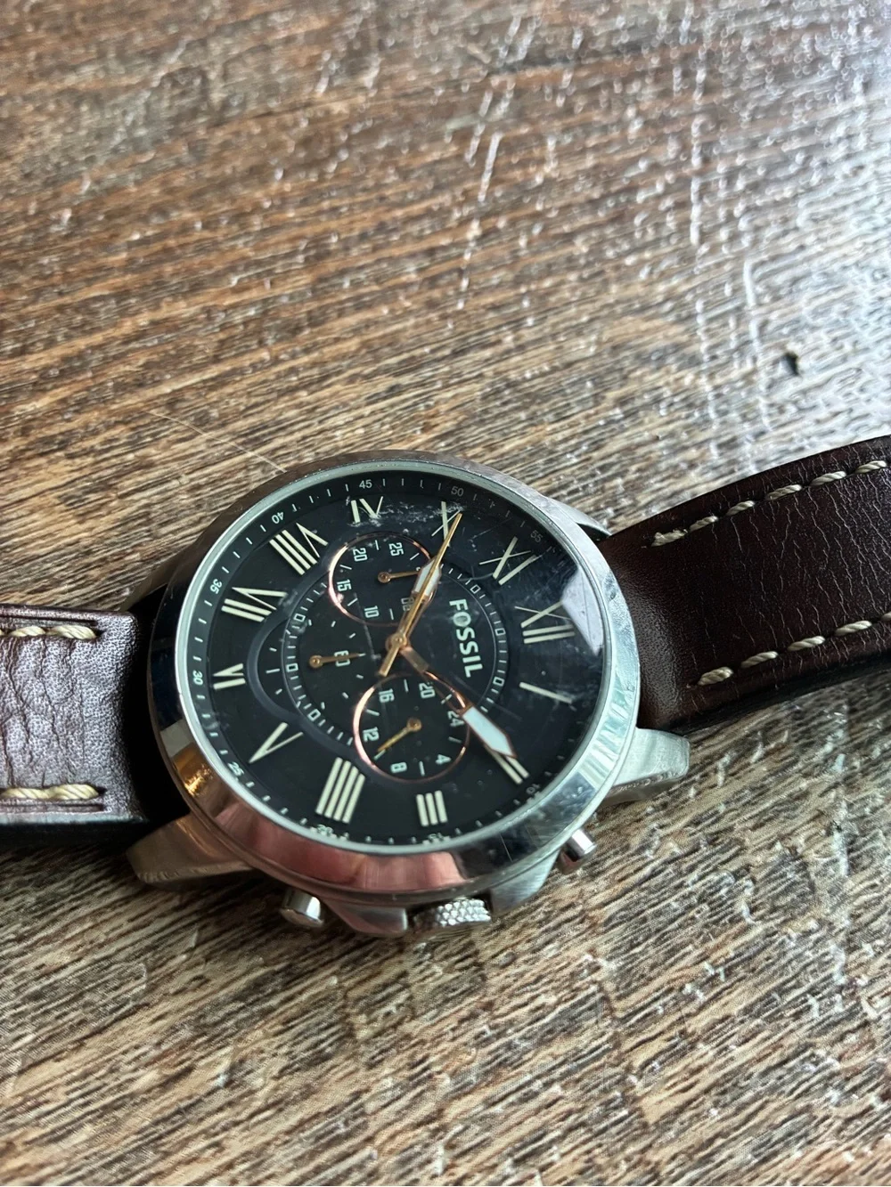 Fossil wristwatch featuring